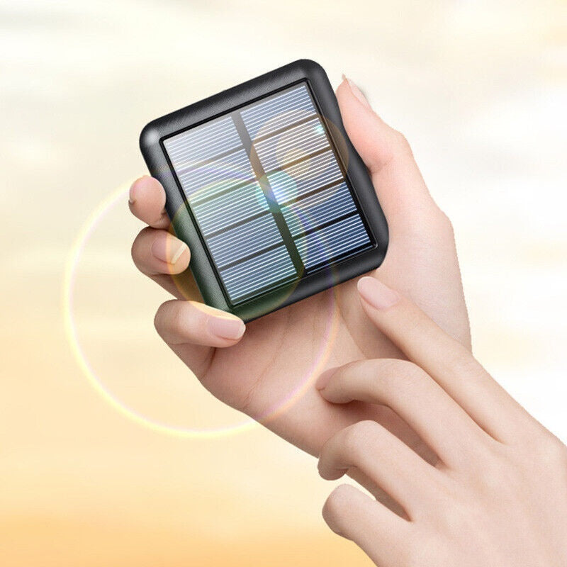Solar-Powered 5000mAh Power Bank - USB Charger with Cables for Camping & Trave