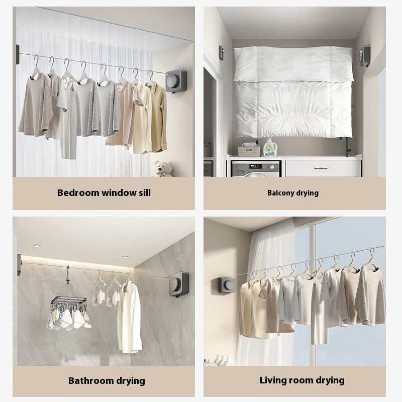 Retractable Clothesline - Indoor & Outdoor, Space-Saving Design (4.2m/4.8m)