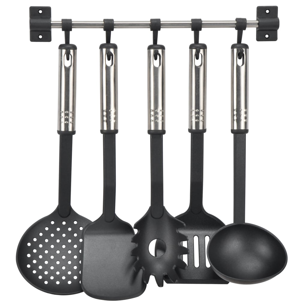 Hi 6 Piece Kitchen Tool Set Black And Silver