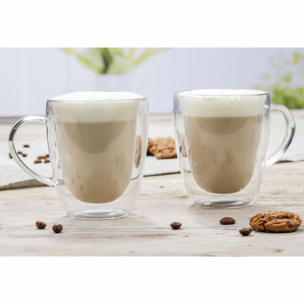 Hi Cappuccino Glass Set 2 Pcs 270 Ml Transparent