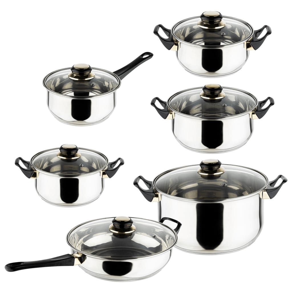 Hi 12 Piece Cookware Set Stainless Steel