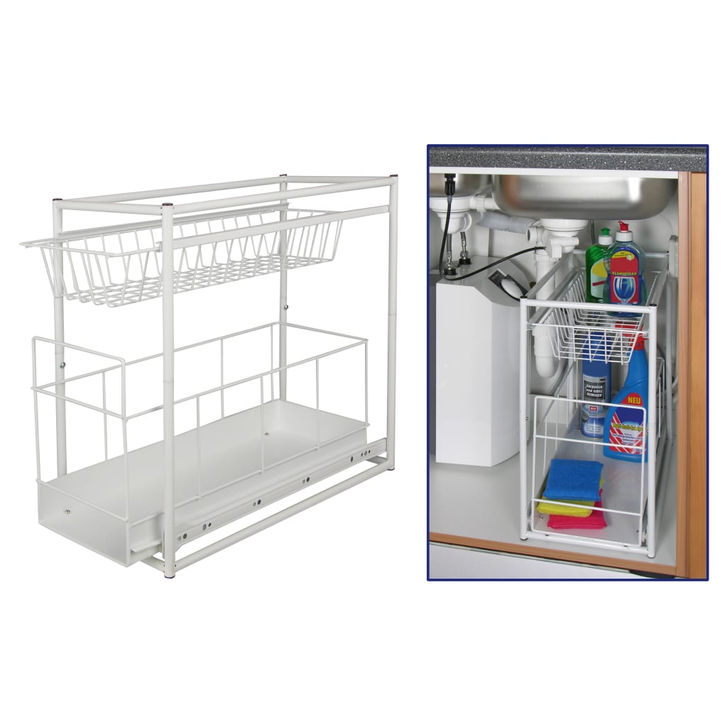 Hi 2-Tier Storage Drawer White