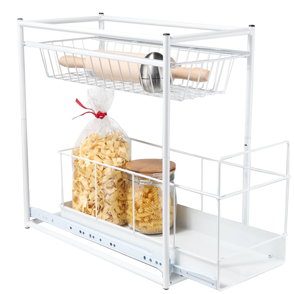 Hi 2-Tier Storage Drawer White