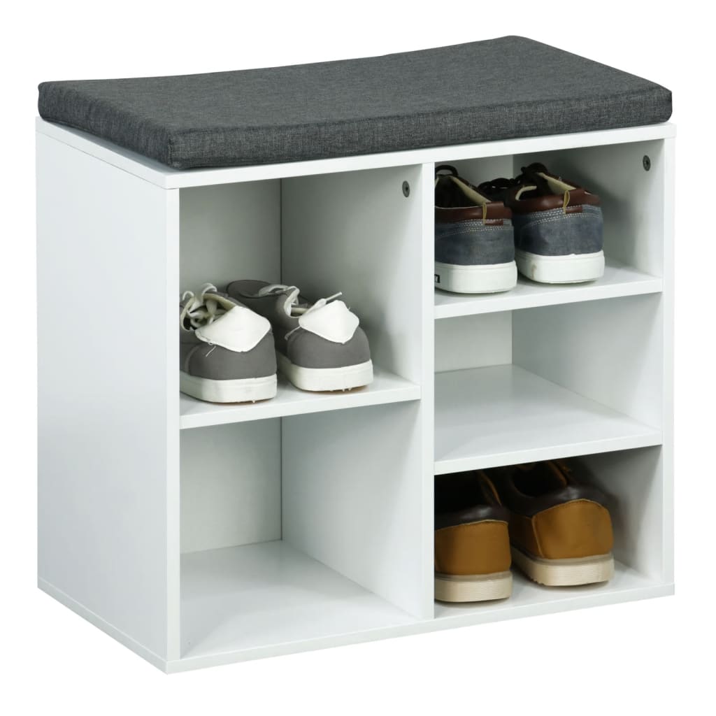 Hi Shoe Rack With Cushion 51.5X29X48 Cm White