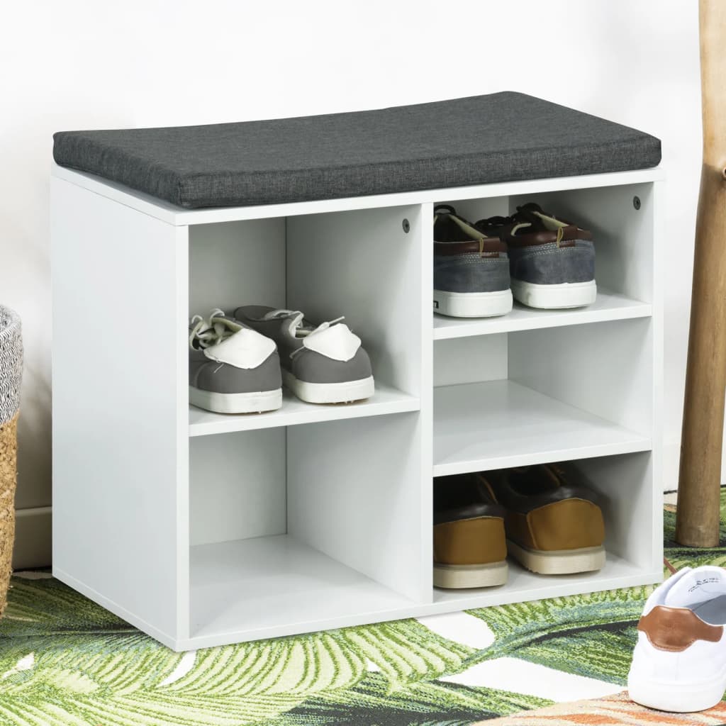 Hi Shoe Rack With Cushion 51.5X29X48 Cm White