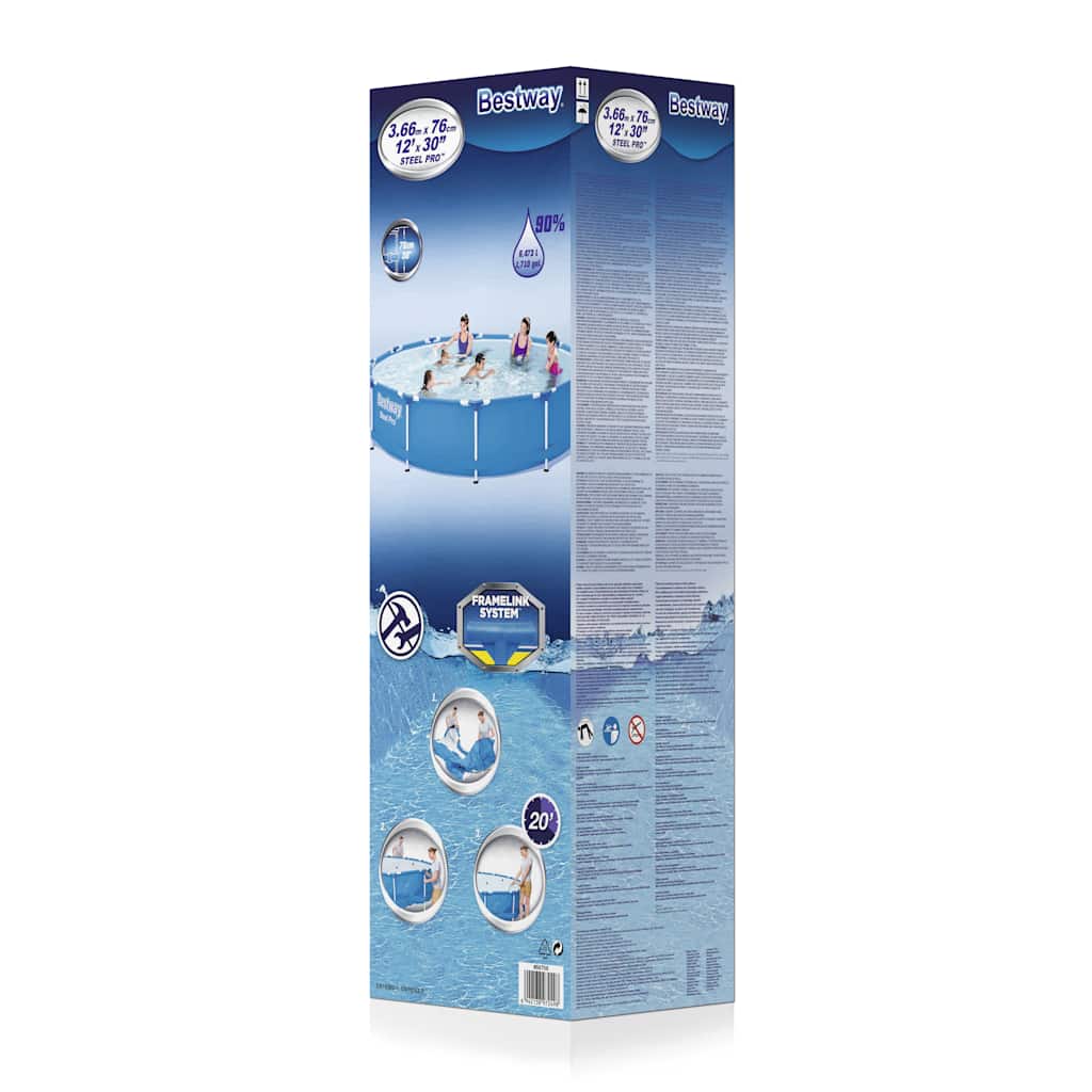 Bestway Swimming Pool Steel Pro Frame 366X76 Cm