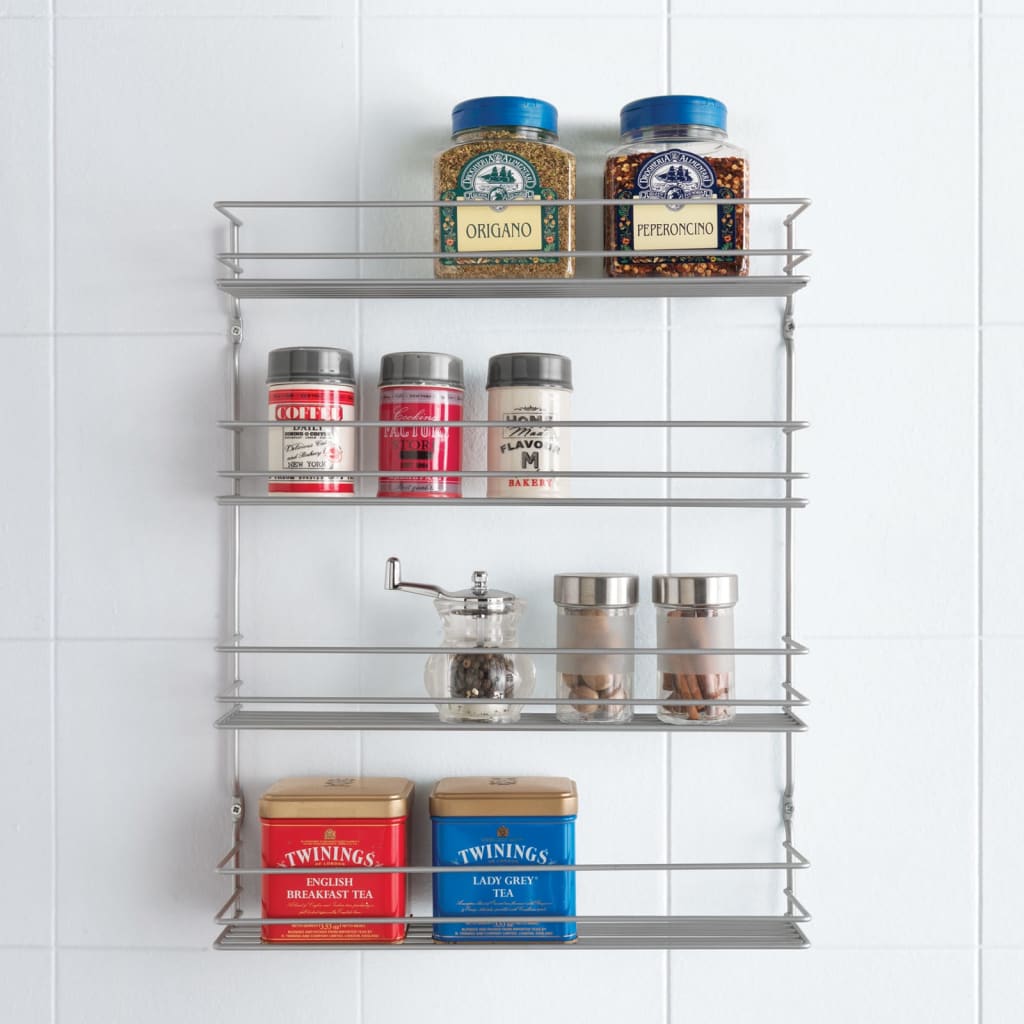 Metaltex 4-Tier Wall Spice Rack Pepito