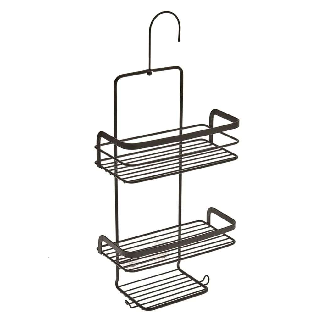 Metaltex 3-Tier Douche Rack With Hook Black