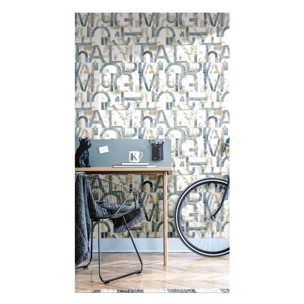 Noordwand Wallpaper Friends & Coffee Words And Letters And Metallic