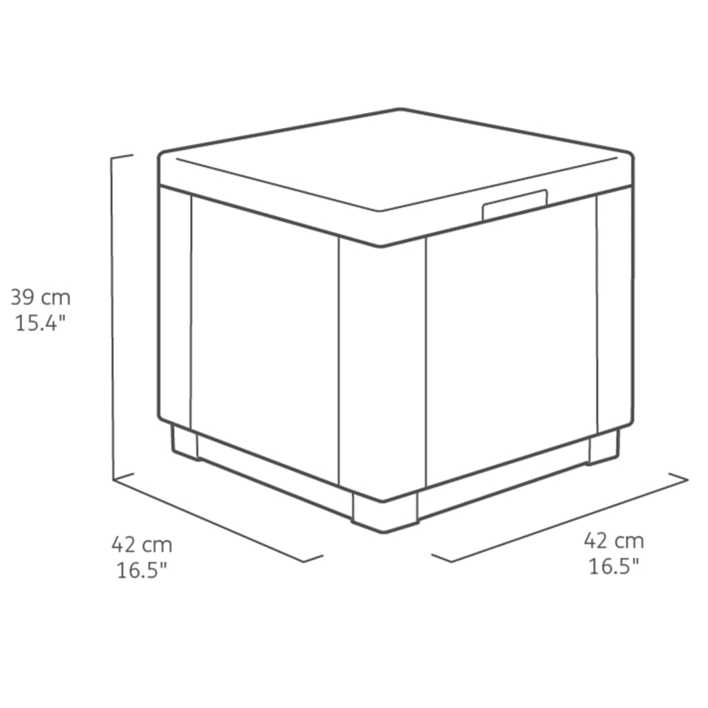 Keter Cube Storage Pouf 228749
