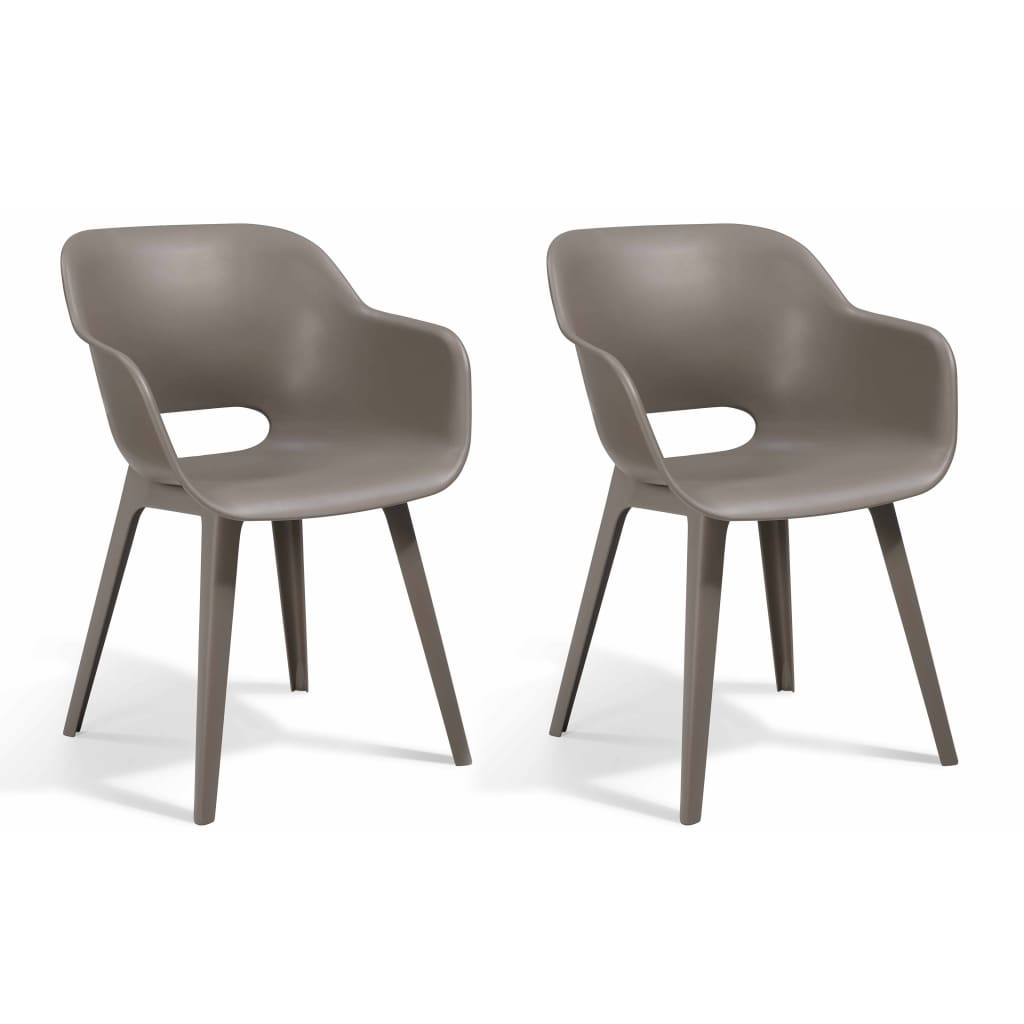 Keter Outdoor Chairs Akola 2 Pcs Grey