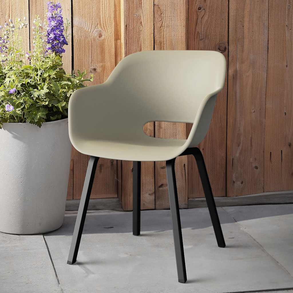 Keter Garden Chair With Metal Legs Noa 2 Pcs Silver Sage