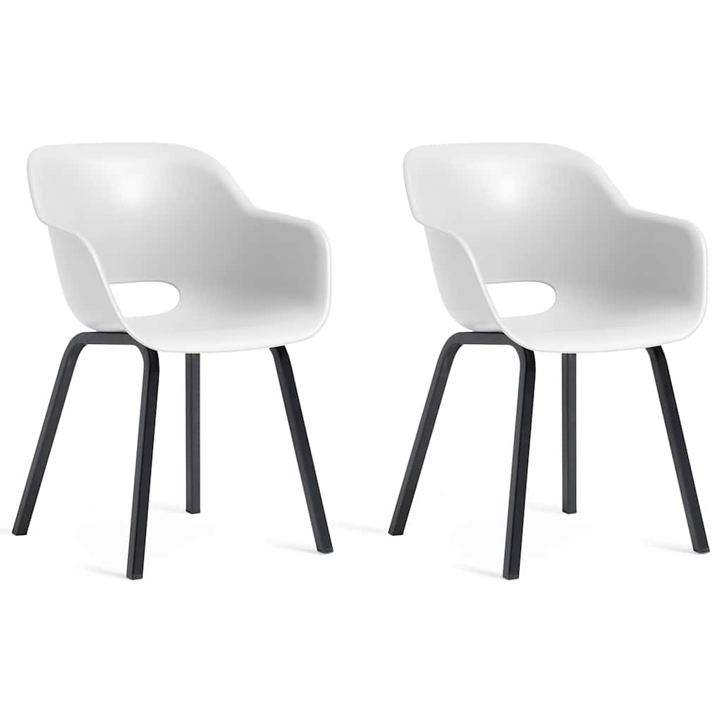 Keter Garden Chair With Metal Legs Noa 2 Pcs White