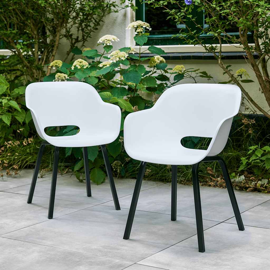 Keter Garden Chair With Metal Legs Noa 2 Pcs White
