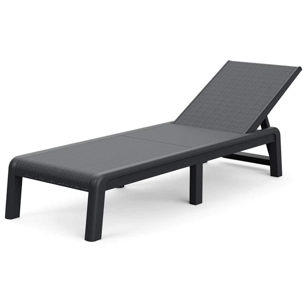 Keter Sunlounger With Cushion Mallorca Jute Texture Anthracite