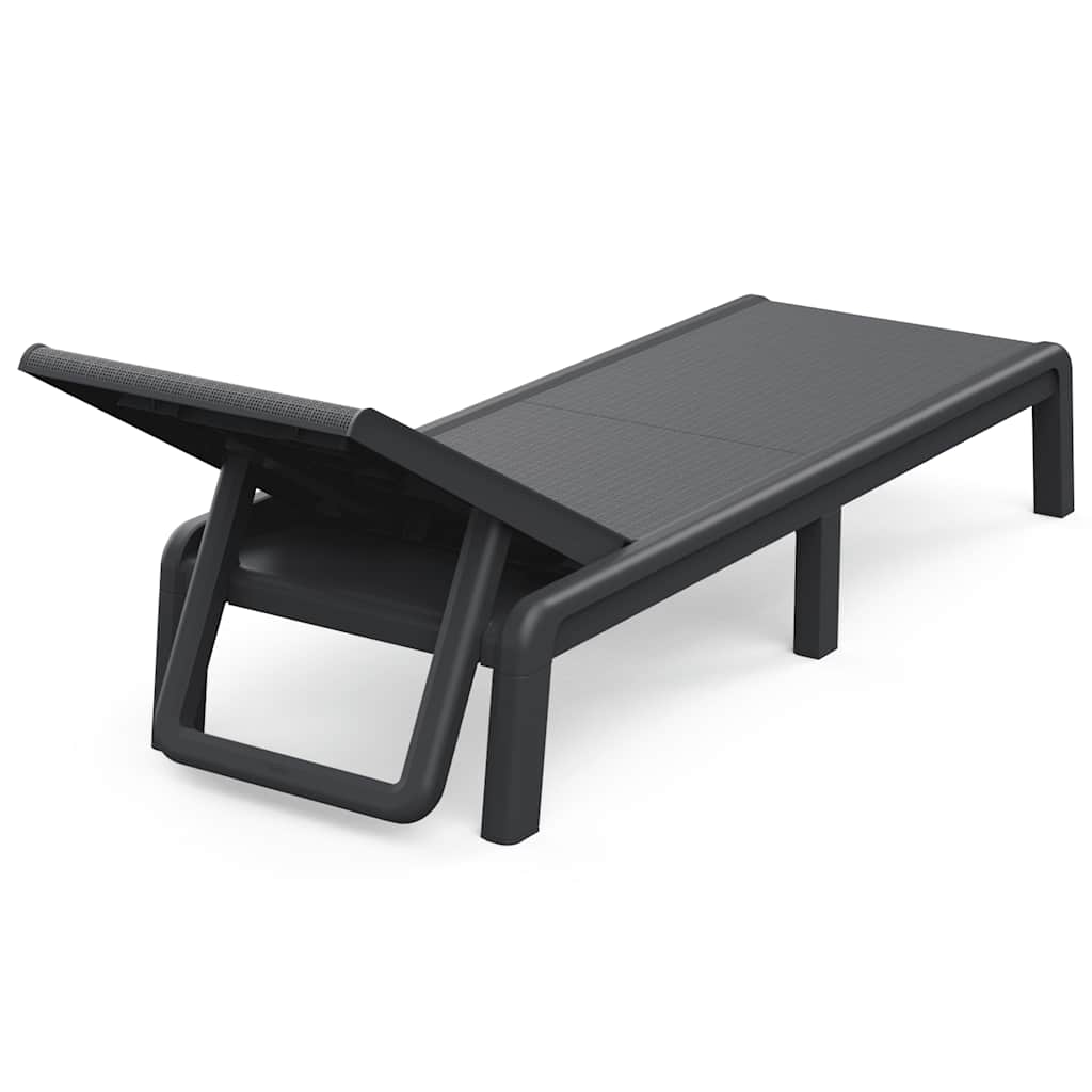 Keter Sunlounger With Cushion Mallorca Jute Texture Anthracite