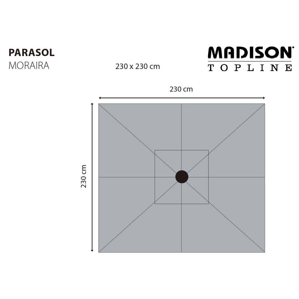 Madison Garden Parasol Mykanos 250 Cm Ecru