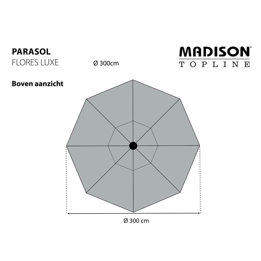 Madison Garden Parasol Flores Luxe 300 Cm Round