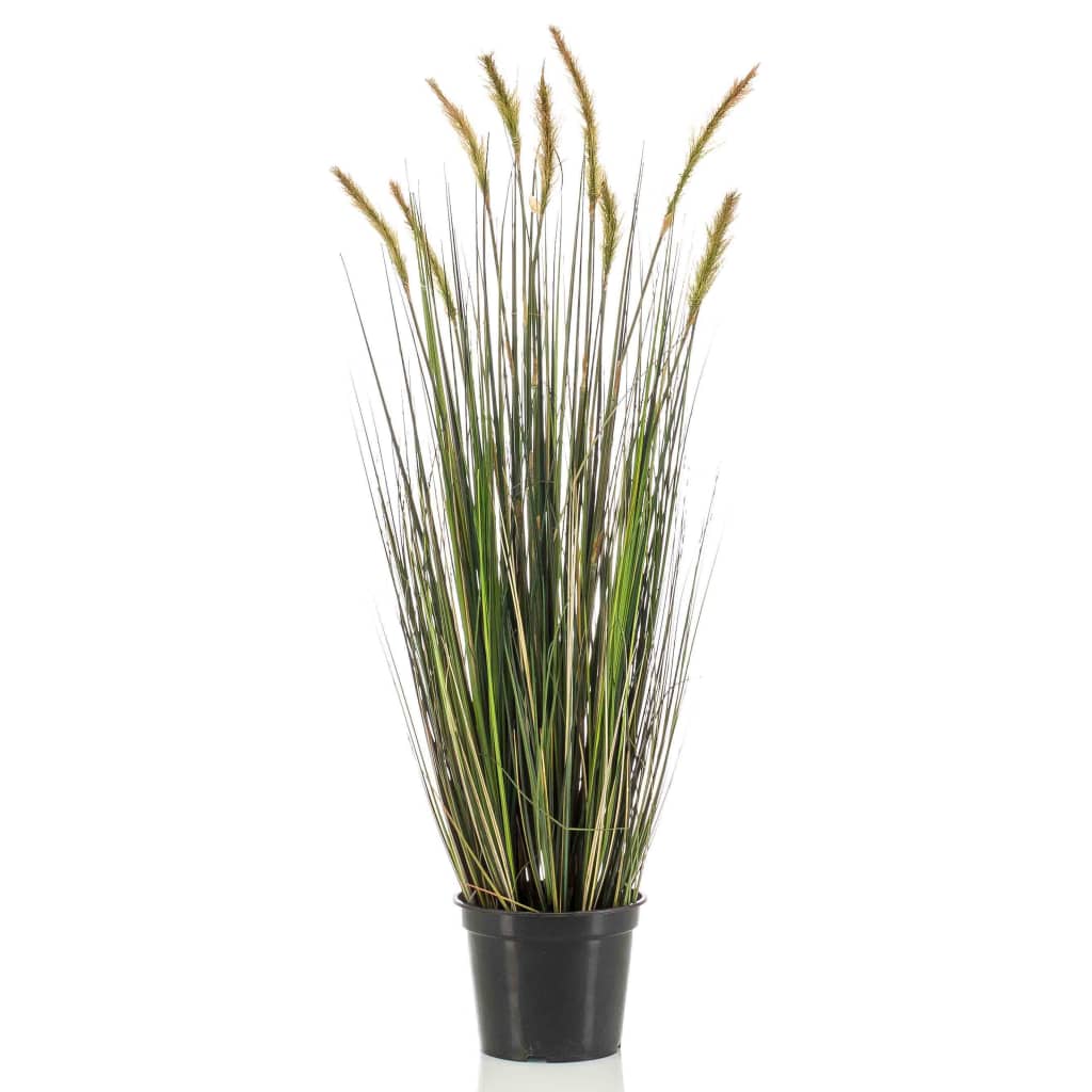 Emerald Artificial Foxtail Grass Autumn In Plastic Pot 90 Cm