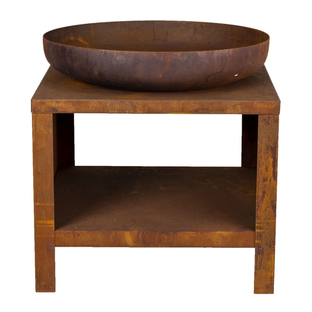 Esschert Design Fire Bowl With Wood Storage 62 Cm Rust