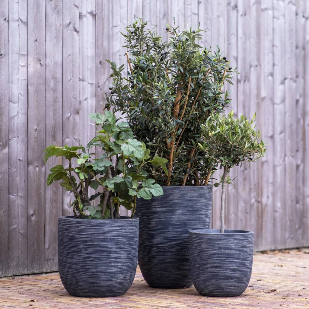 Capi Egg Planter Waste Rib Grey
