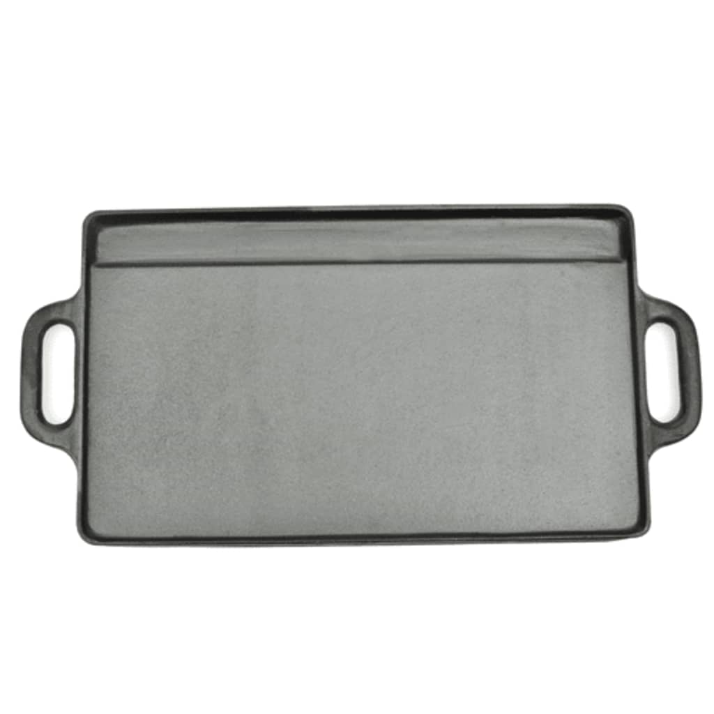 Grill Platter 2 Pcs Cast Iron Reversible 38X23 Cm