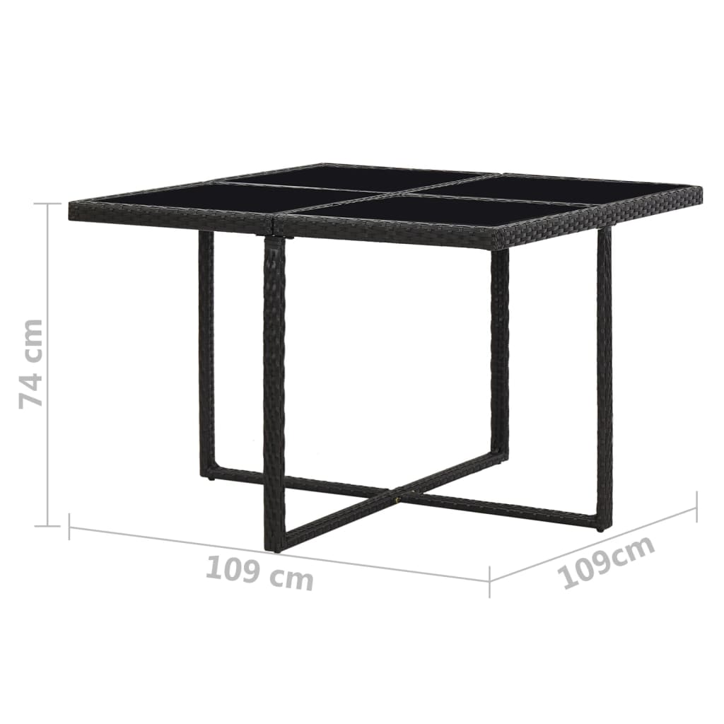 9 Piece Outdoor Dining Set With Cushions Poly Rattan