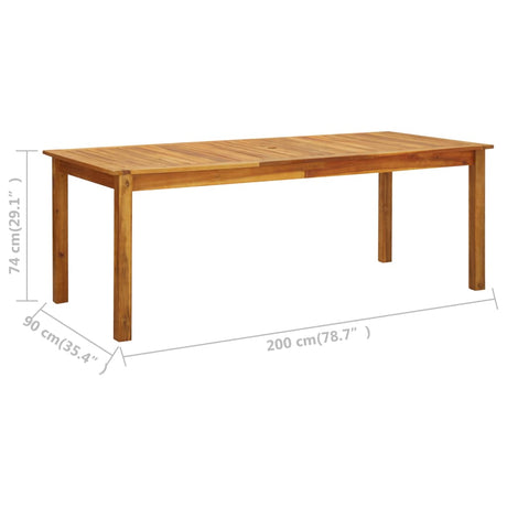 Garden Table Solid Acacia Wood