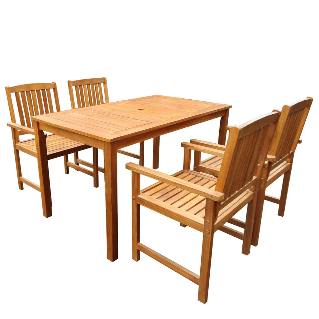 7 Piece Outdoor Dining Set Solid Acacia Wood