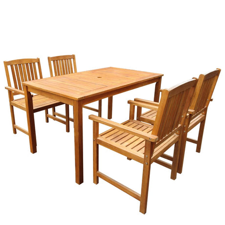 7 Piece Outdoor Dining Set Solid Acacia Wood