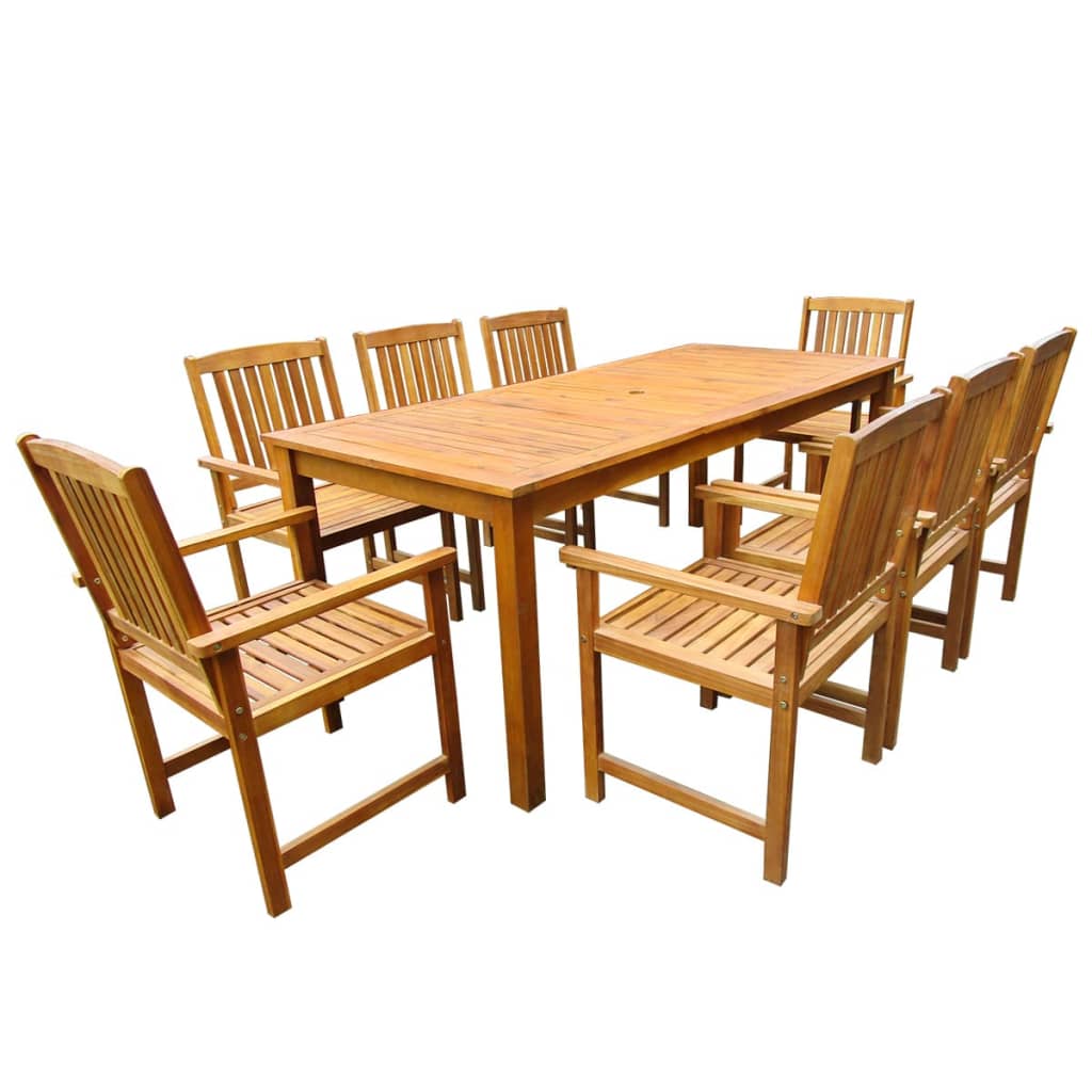 7 Piece Outdoor Dining Set Solid Acacia Wood
