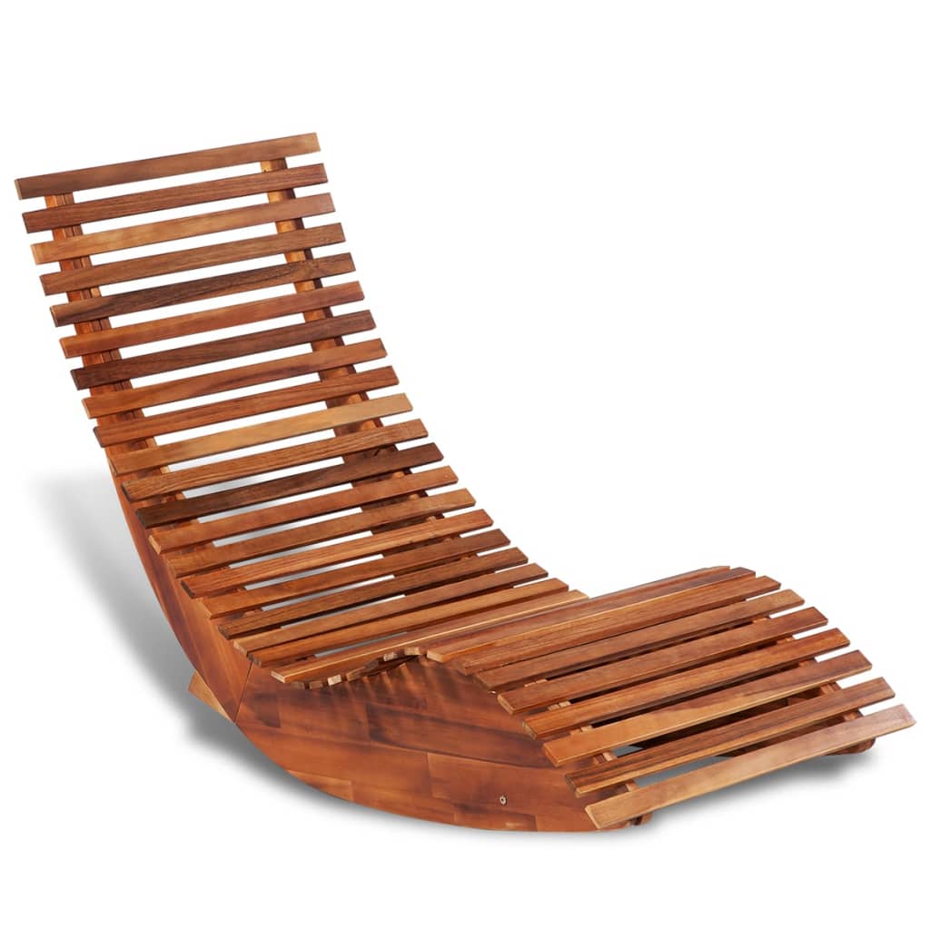 Rocking Sun Loungers 2 Pcs Acacia Wood