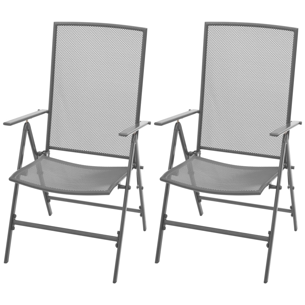 Stackable Garden Chairs 2 Pcs Steel