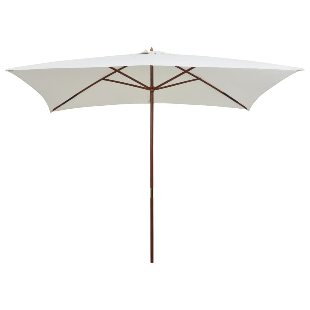 Garden Parasol With Wooden Pole 200X300 Cm