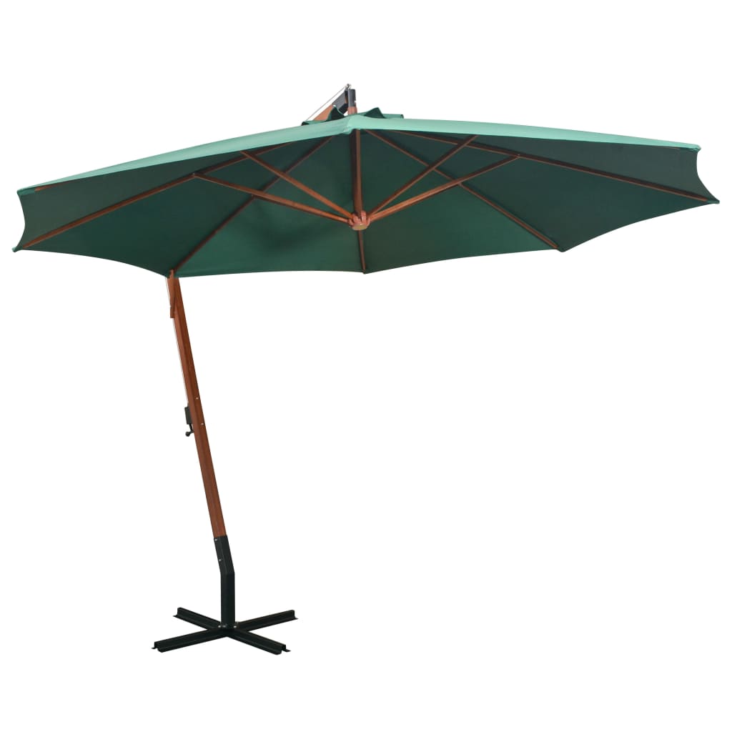 Hanging Garden Parasol With Pole Solid Fir Wood