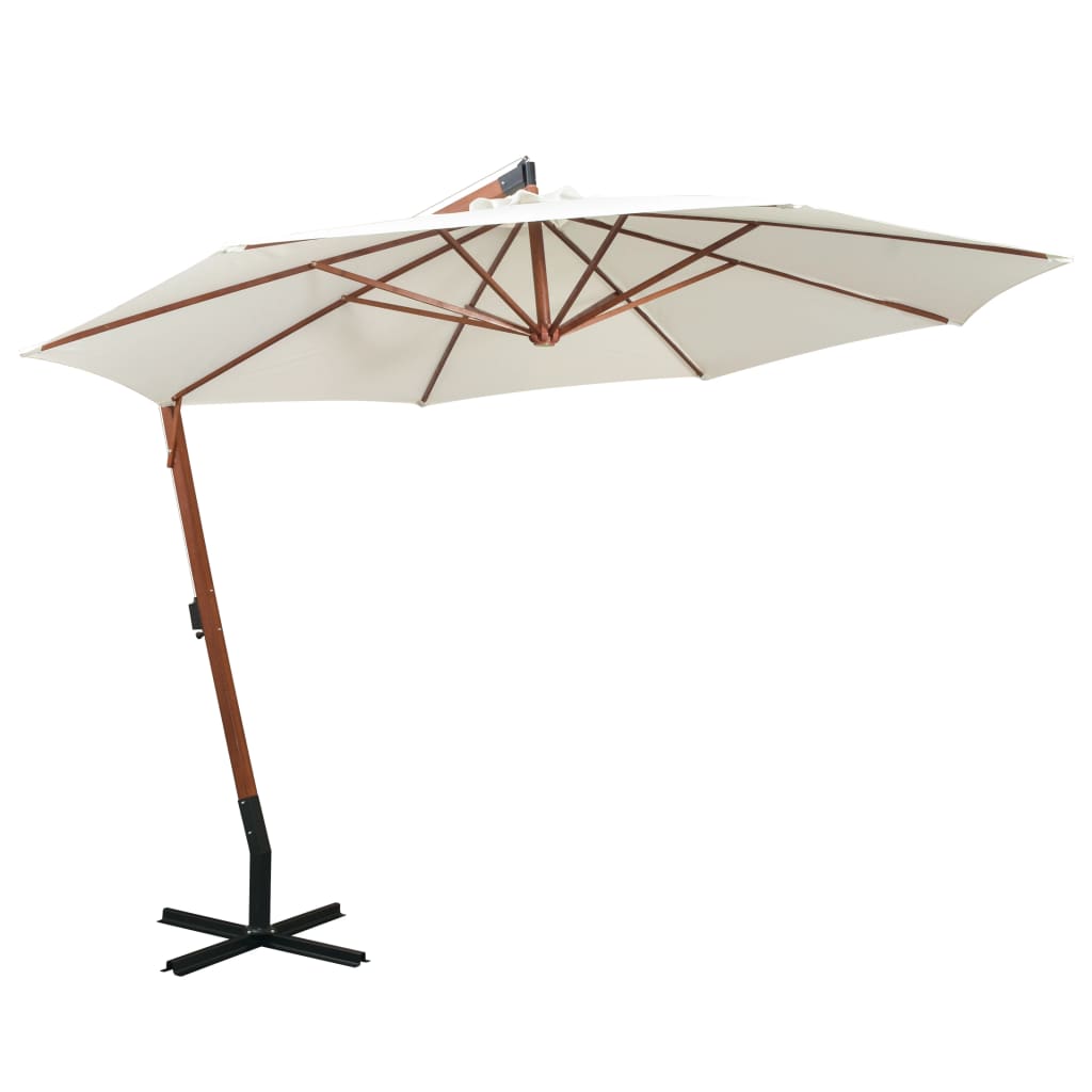 Hanging Garden Parasol With Pole Solid Fir Wood