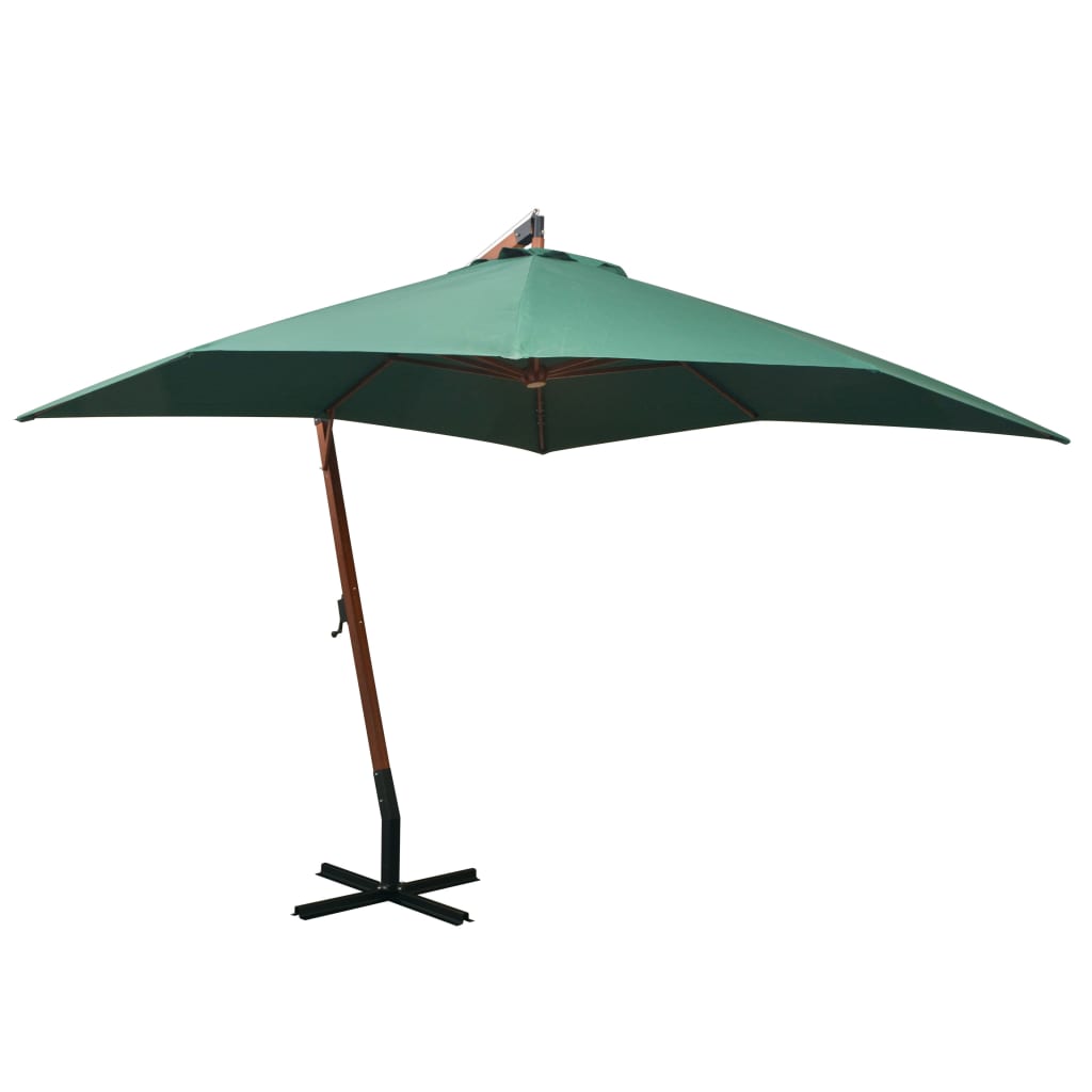 Hanging Garden Parasol With Pole Solid Fir Wood