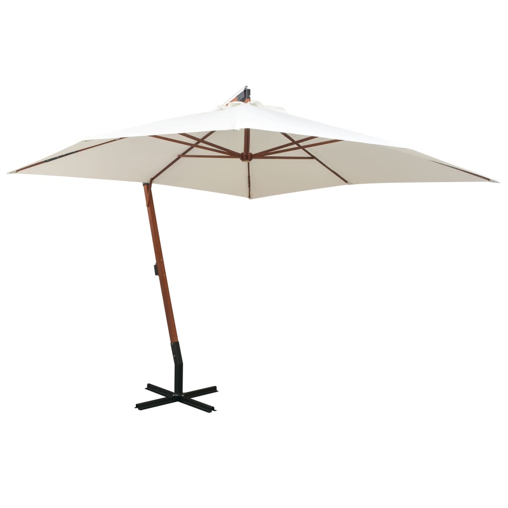 Hanging Garden Parasol With Pole Solid Fir Wood