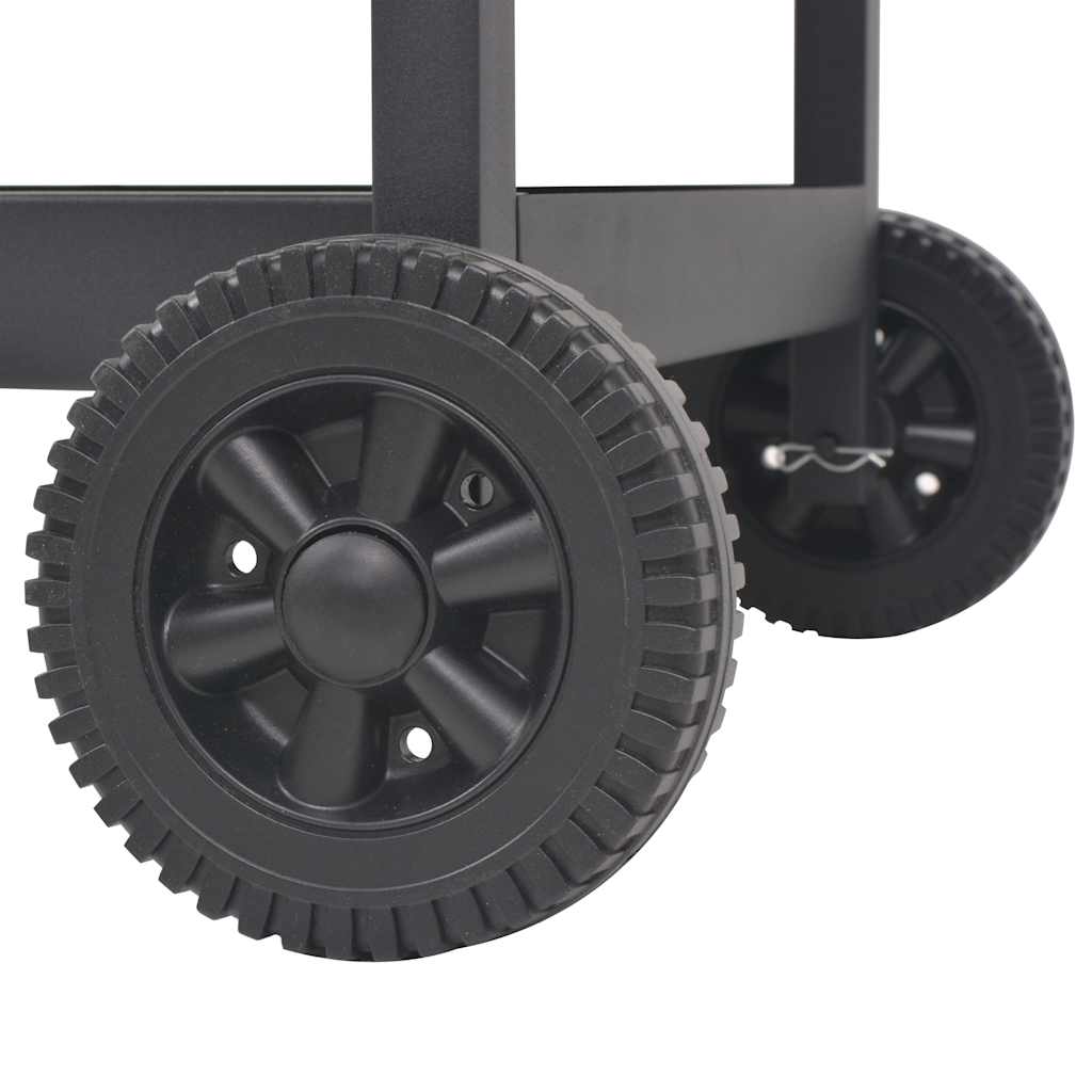 Bbq Charcoal Smoker With Bottom Shelf Black