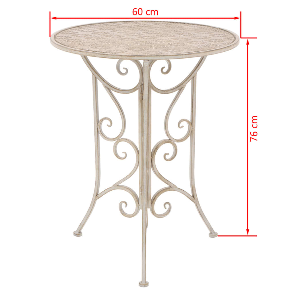 3 Piece Bistro Set Steel