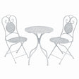 3 Piece Bistro Set Steel Greyish