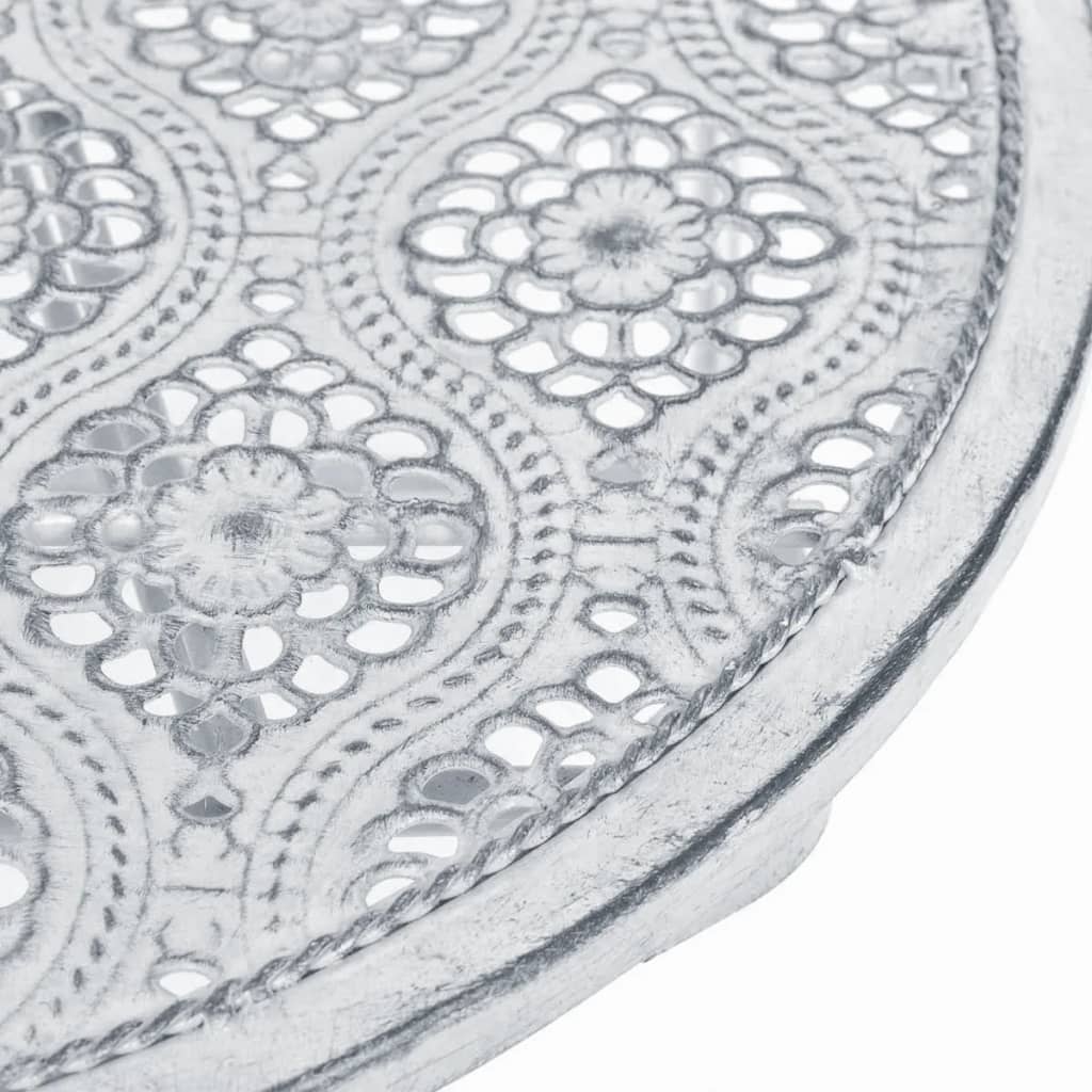 3 Piece Bistro Set Steel Greyish