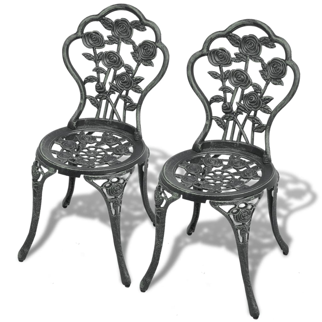Bistro Chairs 2 Pcs Cast Aluminium