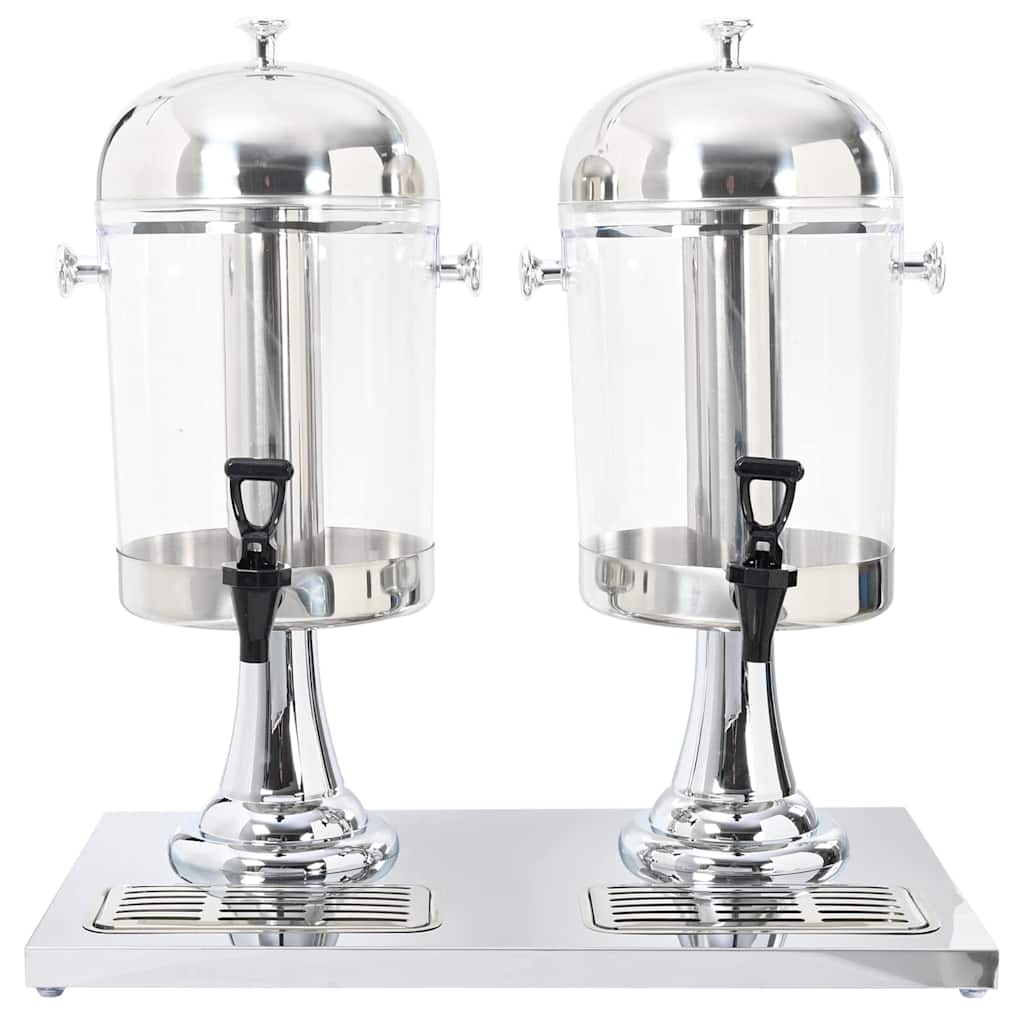 Double Juice Dispenser Stainless Steel 2 X 8 L