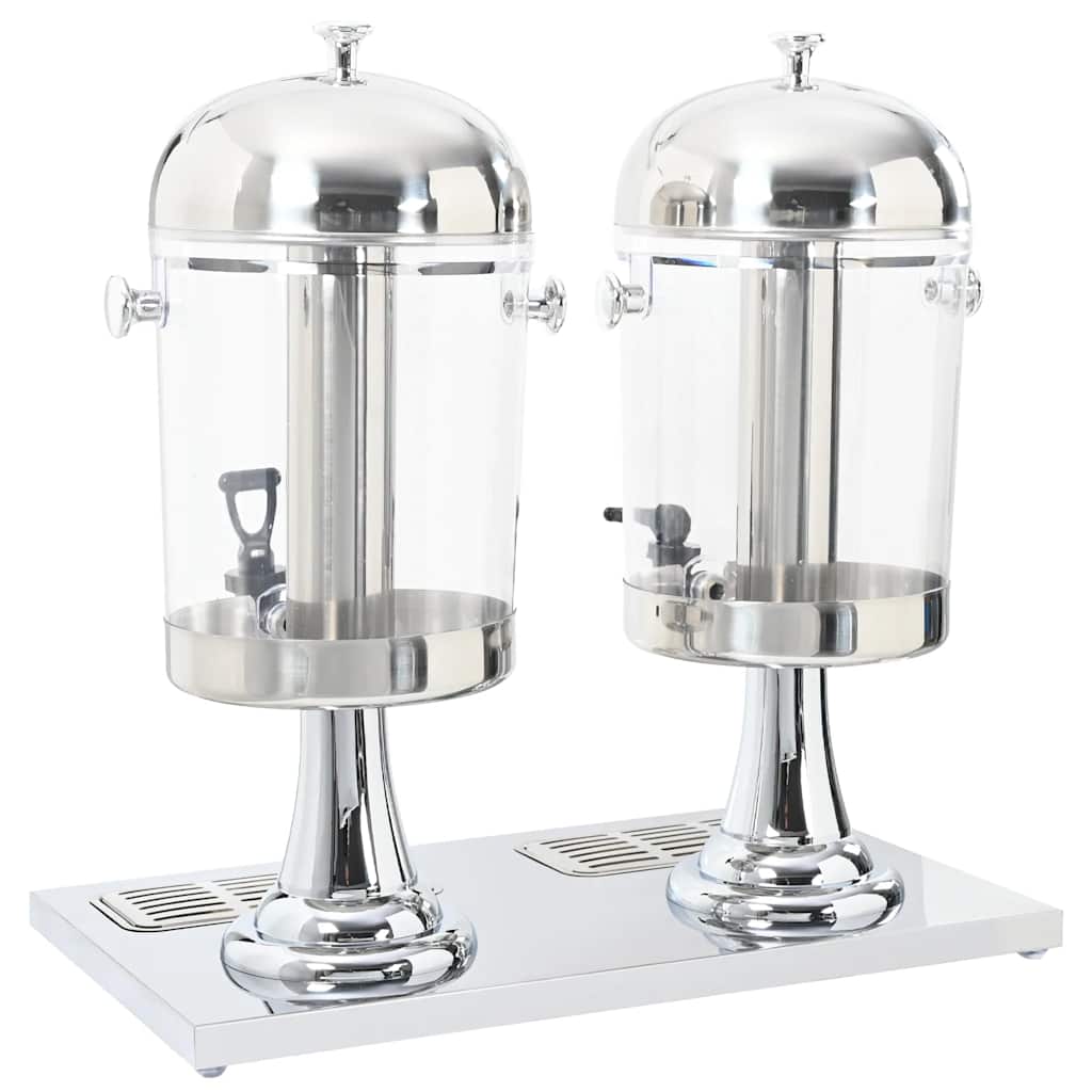 Double Juice Dispenser Stainless Steel 2 X 8 L