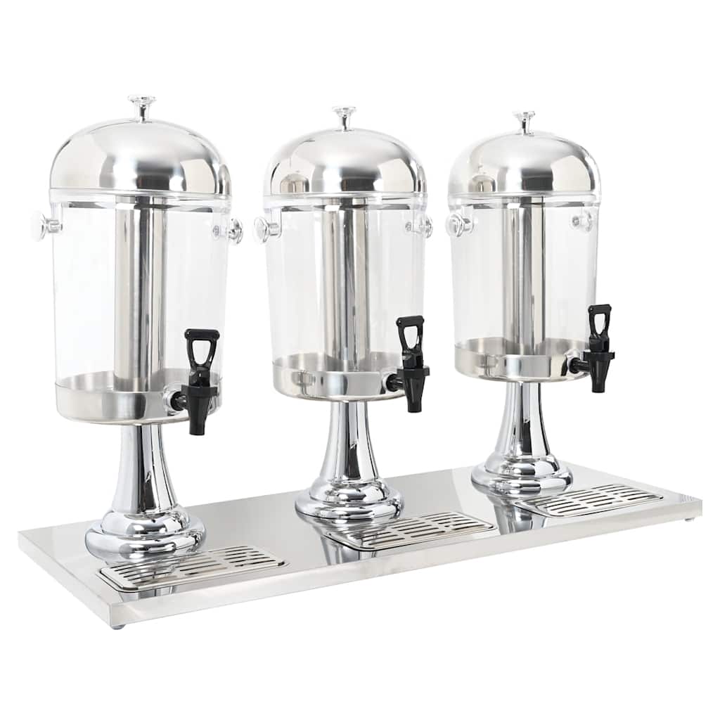 Double Juice Dispenser Stainless Steel 2 X 8 L