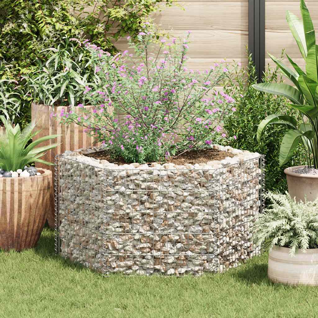 Hexagonal Gabion Raised Bed