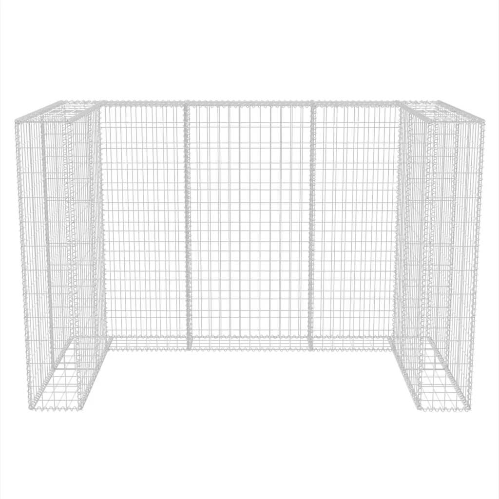 Gabion Double Wheelie Bin Surround Steel