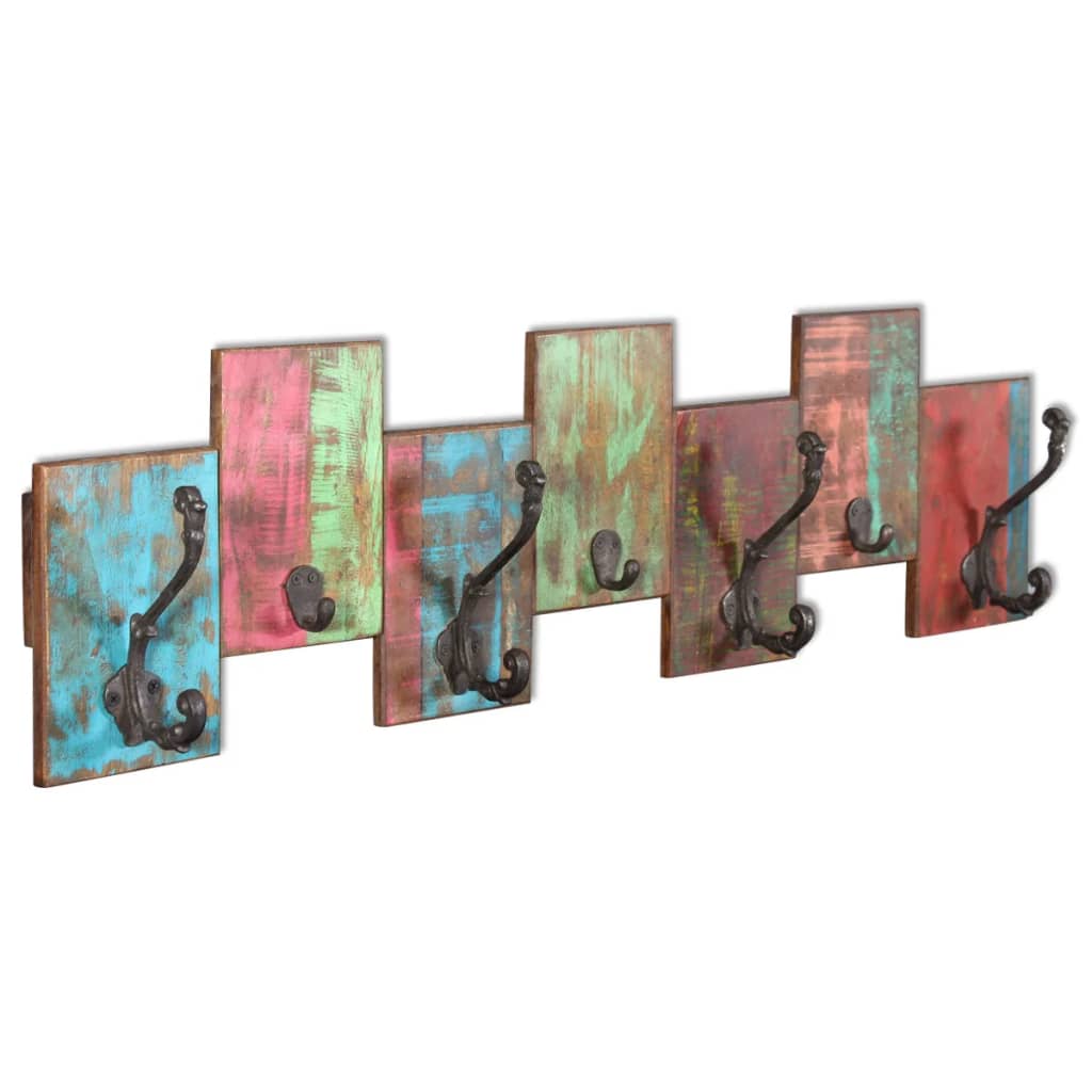 Coat Rack With 7 Hooks Solid Reclaimed Wood