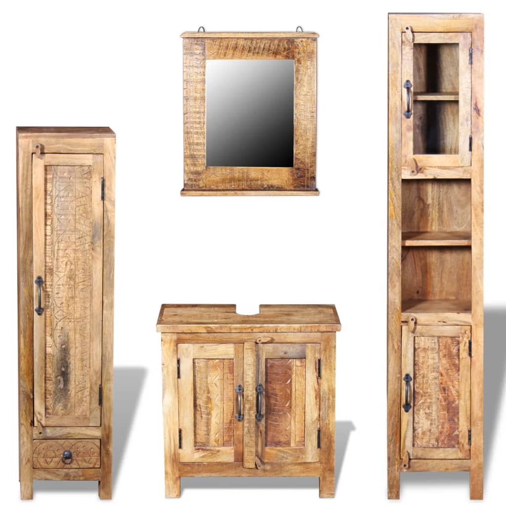 Vanity Cabinet With Mirror And 2 Side Cabinets
